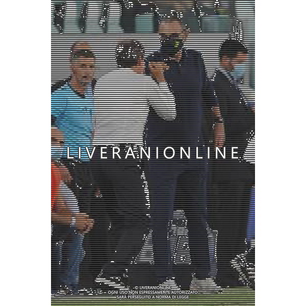 Torino 07.08.2020 Allianz Stadium Juventus vs Olympique Lione Champions League 2019/2020 ©Viganti/Agenzia Aldo Liverani Nella foto: rudi garcia e maurizio sarri / AGENZIA ALDO LIVERANI SAS
