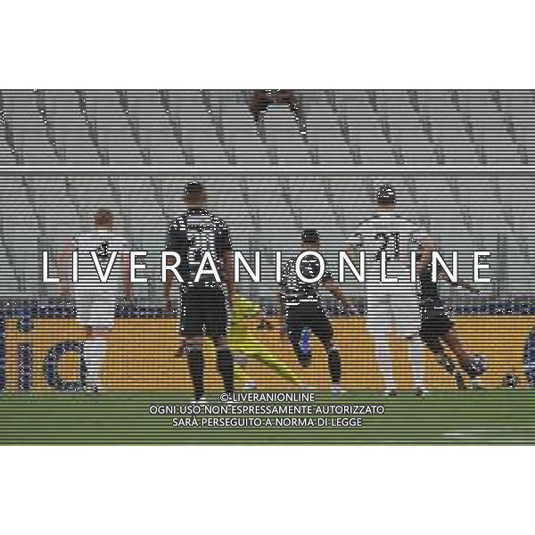 Torino 07.08.2020 Allianz Stadium Juventus vs Olympique Lione Champions League 2019/2020 ©Viganti/Agenzia Aldo Liverani Nella foto: gol su rigore di memphis depay / AGENZIA ALDO LIVERANI SAS
