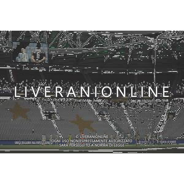 Torino 07.08.2020 Allianz Stadium Juventus vs Olympique Lione Champions League 2019/2020 ©Viganti/Agenzia Aldo Liverani Nella foto: minuto di silenzio per le vittime del Covid / AGENZIA ALDO LIVERANI SAS