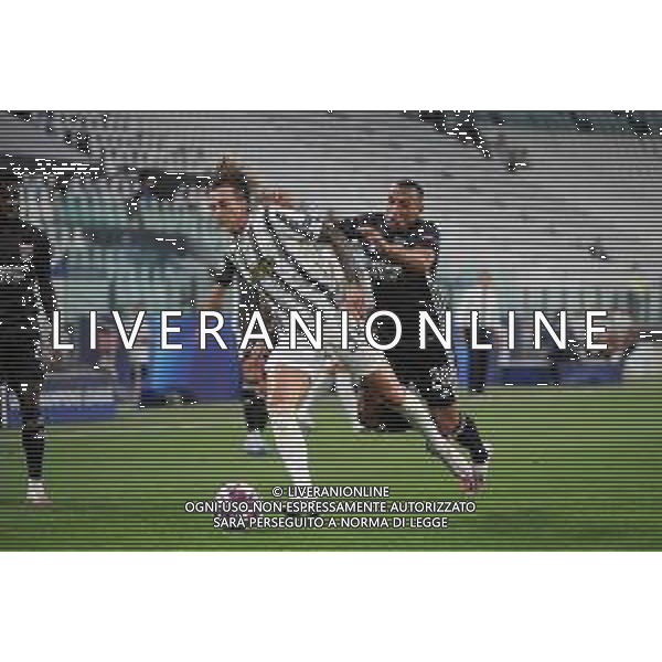 Torino 07.08.2020 Allianz Stadium Juventus vs Olympique Lione Champions League 2019/2020 ©Viganti/Agenzia Aldo Liverani Nella foto: federico bernardeschi e fernando marcal / AGENZIA ALDO LIVERANI SAS