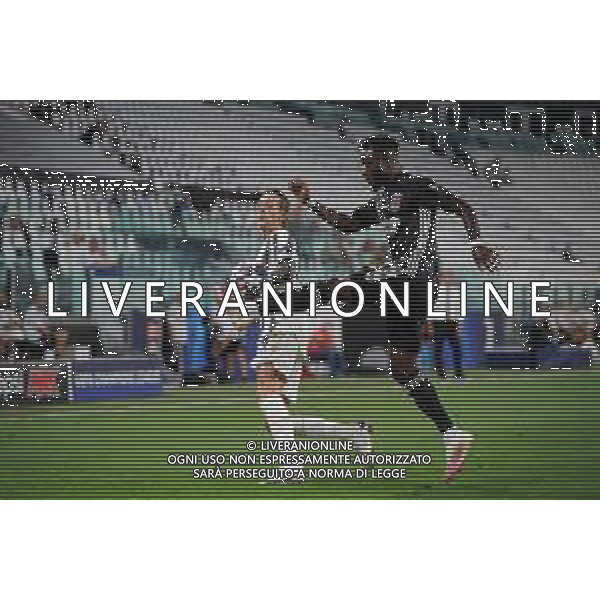 Torino 07.08.2020 Allianz Stadium Juventus vs Olympique Lione Champions League 2019/2020 ©Viganti/Agenzia Aldo Liverani Nella foto: federico bernardeschi e maxwel cornet / AGENZIA ALDO LIVERANI SAS