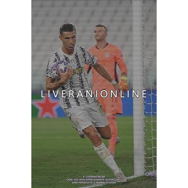 Torino 07.08.2020 Allianz Stadium Juventus vs Olympique Lione Champions League 2019/2020 ©Viganti/Agenzia Aldo Liverani Nella foto: esultanza cristiano ronaldo dopo il gol su rigore / AGENZIA ALDO LIVERANI SAS