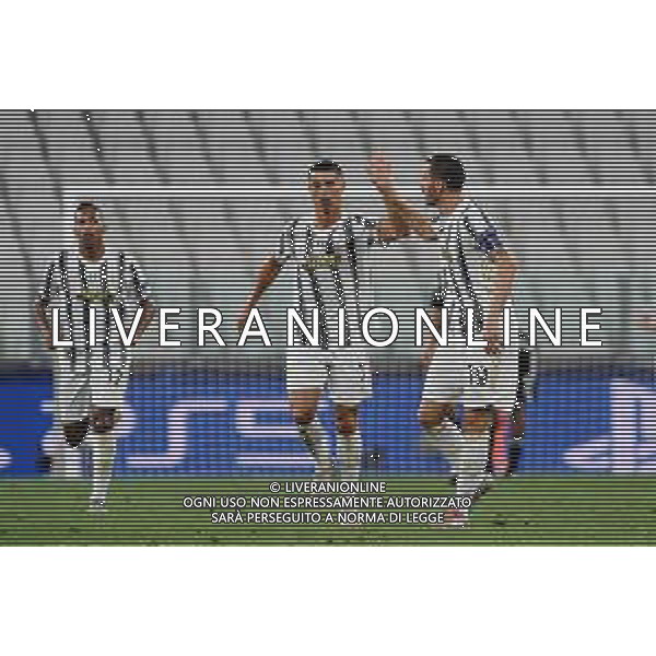 Torino 07.08.2020 Allianz Stadium Juventus vs Olympique Lione Champions League 2019/2020 ©Viganti/Agenzia Aldo Liverani Nella foto: esultanza dopo il gol di cristiano ronaldo / AGENZIA ALDO LIVERANI SAS