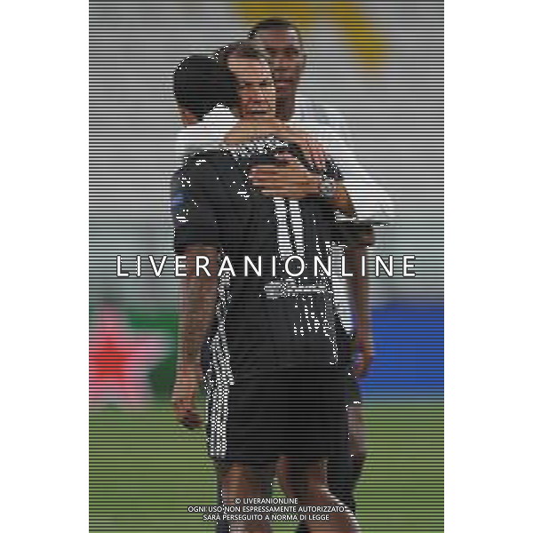 Torino 07.08.2020 Allianz Stadium Juventus vs Olympique Lione Champions League 2019/2020 ©Viganti/Agenzia Aldo Liverani Nella foto: rudi garcia e memphis depay festeggiano a fine gara / AGENZIA ALDO LIVERANI SAS