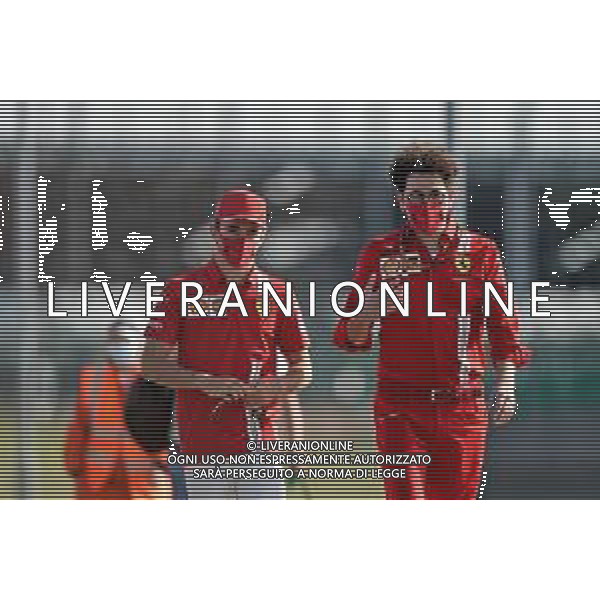 (L to R): Charles Leclerc (MON) Ferrari with Mattia Binotto (ITA) Ferrari Team Principal. 08.08.2020. Formula 1 World Championship, Rd 5, 70th Anniversary Grand Prix, Silverstone, England, Qualifying Day. - www.xpbimages.com, EMail: requests@xpbimages.com © Copyright: Dungan / XPB Images/ AGENZIA ALDO LIVERANI SAS - ITALY ONLY EDITORIAL USE ONLY