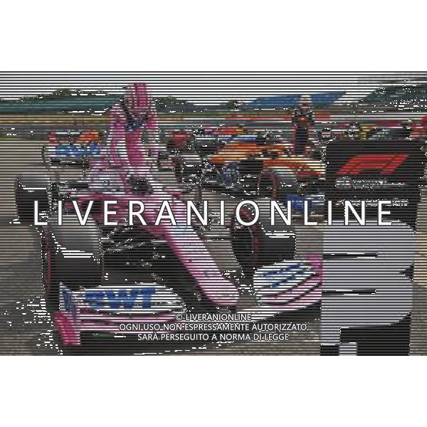 Third placed Nico Hulkenberg (GER) Racing Point F1 Team RP20 in qualifying parc ferme. 08.08.2020. Formula 1 World Championship, Rd 5, 70th Anniversary Grand Prix, Silverstone, England, Qualifying Day. - www.xpbimages.com, EMail: requests@xpbimages.com © Copyright: Batchelor / XPB Images/ AGENZIA ALDO LIVERANI SAS - ITALY ONLY EDITORIAL USE ONLY