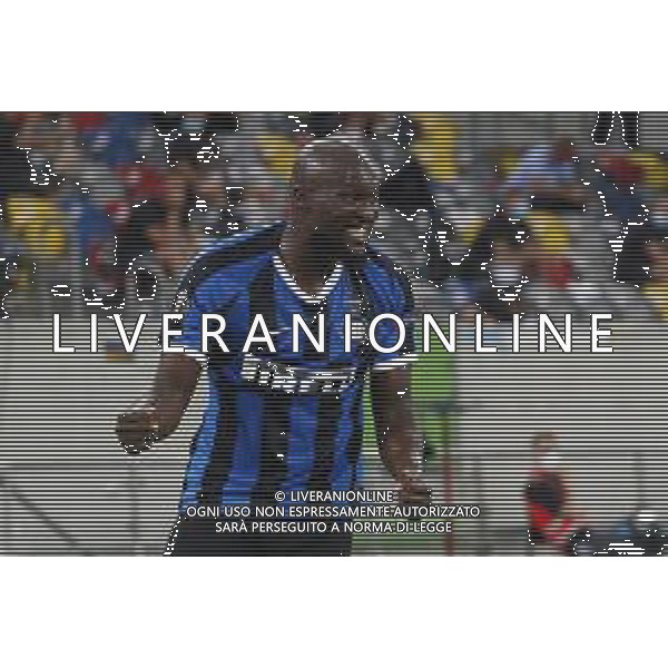 UEFA - EUROPA LEAGUE Germania Quarti di Finale 10/08/2020 Inter - Bayer Leverkusen nella foto: esultanza dopo il gol di Lukaku Rumelu (f.c.Internazionale)dopo il goal ©Claudio Zamagni/Agenzia Aldo Liverani Lukaku Rumelu (f.c.Internazionale) celebrates after scoring a goal during UEFA EUROPA LEAGUE Germany Quarter-Finals match between F.C. Internazionale and Bayer Leverkusen at Merkur Spiel-Arena in Dusseldorf on August 10 2020. photo credit by Claudio Zamagni/Aldo Liverani Photo Agency