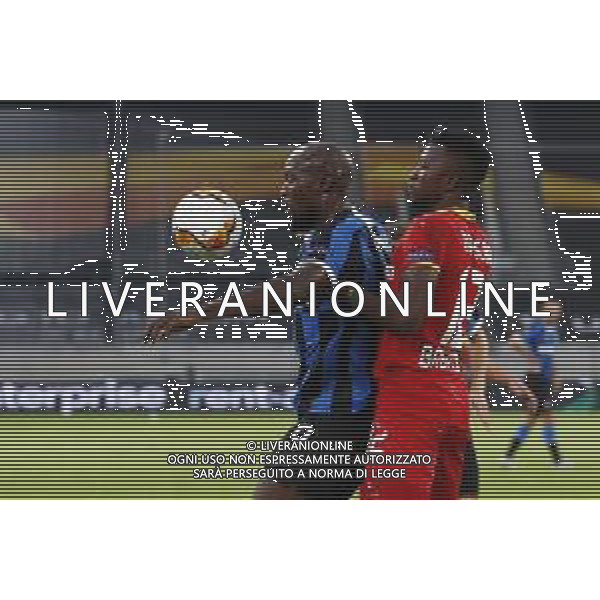 UEFA - EUROPA LEAGUE Germania Quarti di Finale 10/08/2020 Inter - Bayer Leverkusen nella foto: Lukaku Rumelu (f.c.Internazionale) E. Tapsoba (Leverkusen) ©Claudio Zamagni/Agenzia Aldo Liverani Lukaku Rumelu (f.c.Internazionale) E. Tapsoba (Leverkusen) during UEFA EUROPA LEAGUE Germany Quarter-Finals match between F.C. Internazionale and Bayer Leverkusen at Merkur Spiel-Arena in Dusseldorf on August 10 2020. photo credit by Claudio Zamagni/Aldo Liverani Photo Agency
