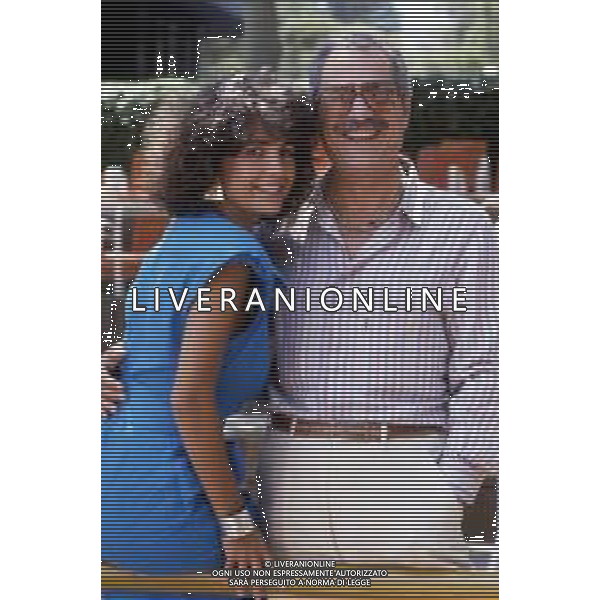 NINO ( Saturnino ) MANFREDI, ATTORE E REGISTA ITALIANO - RETROSPETTIVA NELLA FOTO CON LA FIGLIA ROBERTA NEL 1985 ©ARCHIVIO /AGENZIA ALDO LIVERANI SAS
