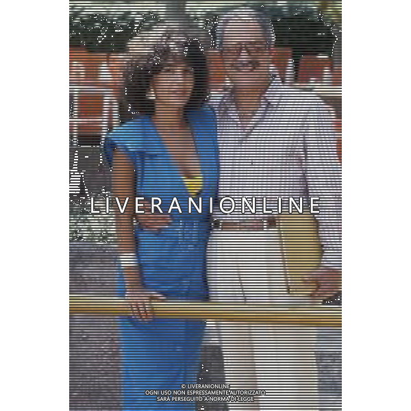 NINO ( Saturnino ) MANFREDI, ATTORE E REGISTA ITALIANO - RETROSPETTIVA NELLA FOTO CON LA FIGLIA ROBERTA NEL 1985 ©ARCHIVIO /AGENZIA ALDO LIVERANI SAS