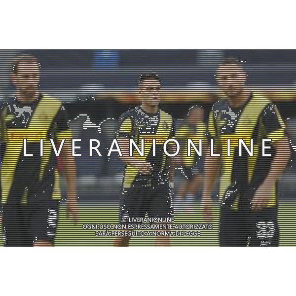 UEFA - EUROPA LEAGUE Germania Quarti di Finale 10/08/2020 Inter - Bayer Leverkusen nella foto: Martinez Lautaro (f.c.Internazionale) Godin Diego (f.c.Internazionale) D’ambrosio Danilo (f.c.Internazionale) durante il riscaldamento ©Claudio Zamagni/Agenzia Aldo Liverani Martinez Lautaro (f.c.Internazionale) Godin Diego (f.c.Internazionale) D’ambrosio Danilo (f.c.Internazionale) during warmup ofUEFA EUROPA LEAGUE Germany Quarter-Finals match between F.C. Internazionale and Bayer Leverkusen at Merkur Spiel-Arena in Dusseldorf on August 10 2020. photo credit by Claudio Zamagni/Aldo Liverani Photo Agency/AGENZIA ALDO LIVERANI SAS