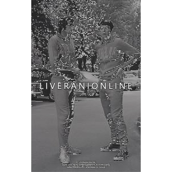 1972 ALLENAMENTO NAZIONALE ITALIANA DI CALCIO NELLA FOTO GIORGIO CHINAGLIA E DINO ZOFF AG ALDO LIVERANI SAS