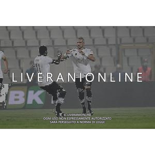 Playoff - Spezia vs Chievo - Campionato di Calcio Serie B 2019/2020, 11 agosto 2020 La Spezia, Italia Nella foto: Andrej Galabinov (Spezia) esultanza gol @LM/Matteo Papini AG ALDO LIVERANI SAS
