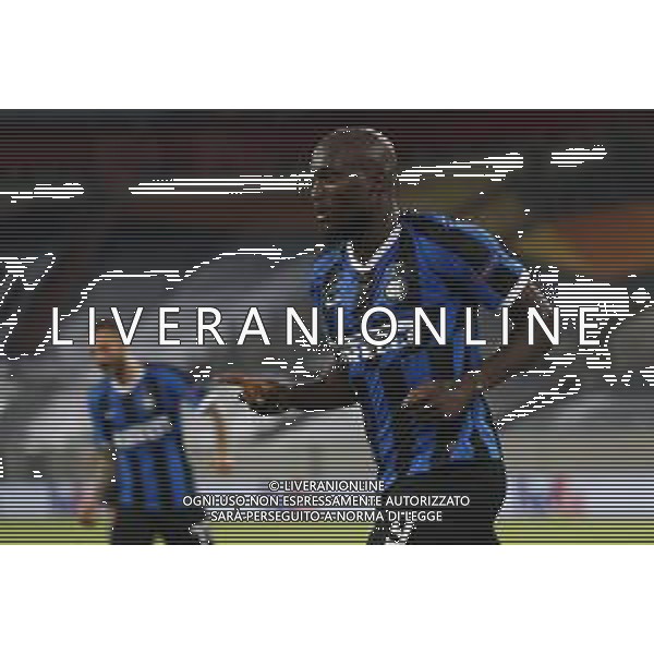 UEFA - EUROPA LEAGUE Germania Quarti di Finale 10/08/2020 Inter - Bayer Leverkusen nella foto: esultanza Lukaku Romelu (f.c.Internazionale)dopo il goal ©Claudio Zamagni/Agenzia Aldo Liverani Lukaku Romelu (f.c.Internazionale) celebrates after scoring a goal during UEFA EUROPA LEAGUE Germany Quarter-Finals match between F.C. Internazionale and Bayer Leverkusen at Merkur Spiel-Arena in Dusseldorf on August 10 2020. photo credit by Claudio Zamagni/Aldo Liverani Photo Agency/AGENZIA ALDO LIVERANI SAS