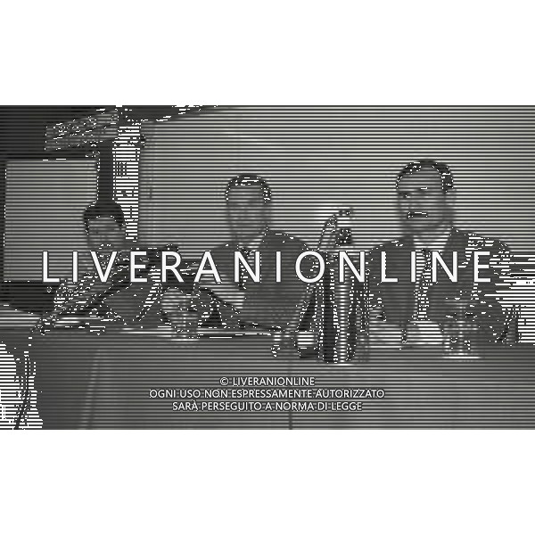 1991 MILANO CONFERENZA STAMPA AIC NELLA FOTO SILVANO MAIOLI-AVVOCATO SERGIO CAMPANA E LEONARDO GROSSO AG ALDO LIVERANI SAS