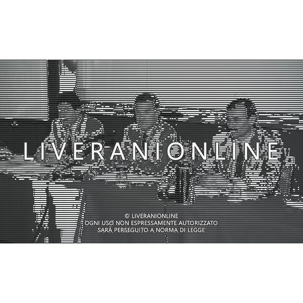 1991 MILANO CONFERENZA STAMPA AIC NELLA FOTO SILVANO MAIOLI-AVVOCATO SERGIO CAMPANA E LEONARDO GROSSO AG ALDO LIVERANI SAS