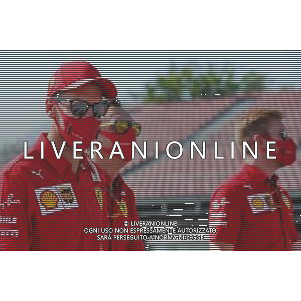 Sebastian Vettel (GER) Ferrari walks the circuit with the team. 13.08.2020. Formula 1 World Championship, Rd 6, Spanish Grand Prix, Barcelona, Spain, Preparation Day. - www.xpbimages.com, EMail: requests@xpbimages.com © Copyright: Batchelor / XPB Images/AGENZIA ALDO LIVERANI SAS - ITALY ONLY EDITORIAL USE ONLY