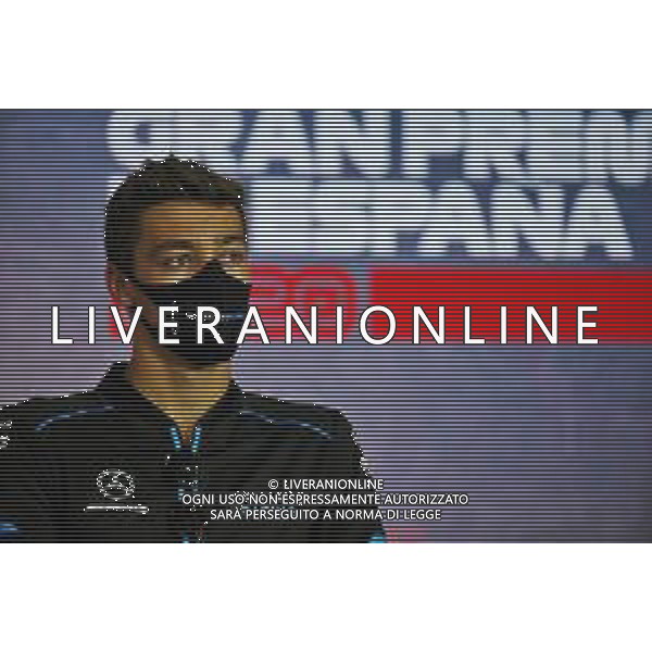 George Russell (GBR) Williams Racing in the FIA Press Conference. 13.08.2020. Formula 1 World Championship, Rd 6, Spanish Grand Prix, Barcelona, Spain, Preparation Day. - www.xpbimages.com, EMail: requests@xpbimages.com © Copyright: Batchelor / XPB Images/AGENZIA ALDO LIVERANI SAS - ITALY ONLY EDITORIAL USE ONLY