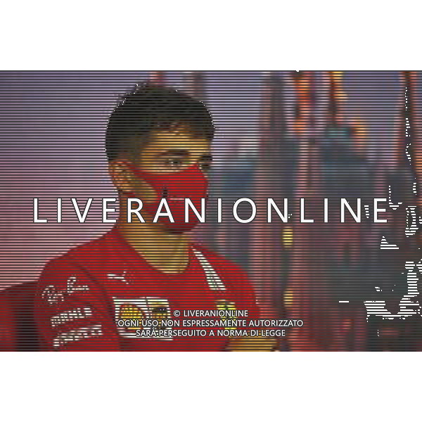 Charles Leclerc (MON) Ferrari in the FIA Press Conference. 13.08.2020. Formula 1 World Championship, Rd 6, Spanish Grand Prix, Barcelona, Spain, Preparation Day. - www.xpbimages.com, EMail: requests@xpbimages.com © Copyright: Filipe / XPB Images/AGENZIA ALDO LIVERANI SAS - ITALY ONLY EDITORIAL USE ONLY