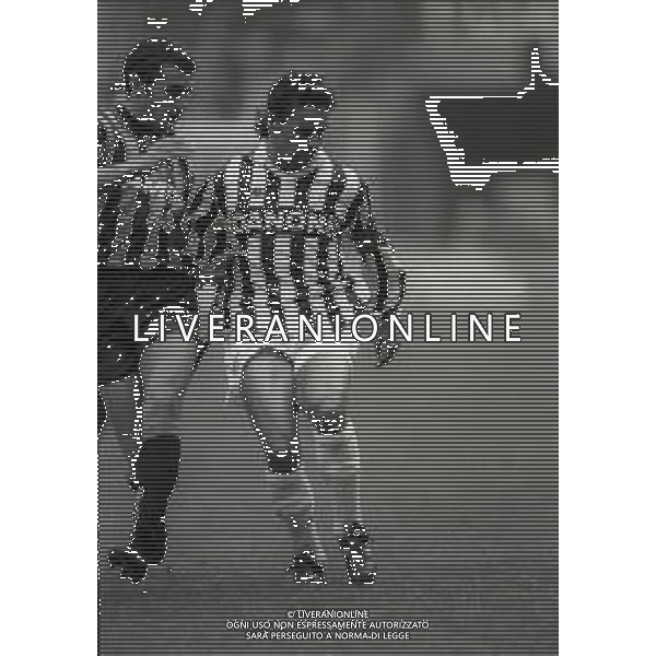 RETROSPETTIVA ROBERTO BAGGIO CALCIATORE NELLA FOTO ROBERTO BAGGIO NEL\'ANNO 1993-1994 CON LA MAGLIA DELLA JUVENTUS AG ALDO LIVERANI SAS