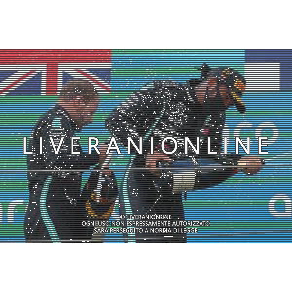 Valtteri Bottas (FIN) Mercedes AMG F1 W11 and Lewis Hamilton (GBR) Mercedes AMG F1 W11. 16.08.2020. Formula 1 World Championship, Rd 6, Spanish Grand Prix, Barcelona, Spain, Race Day. - www.xpbimages.com, EMail: requests@xpbimages.com © Copyright: Batchelor / XPB Images/ AGENZIA ALDO LIVERANI SAS - ITALY ONLY EDITORIAL USE ONLY