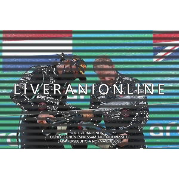 Lewis Hamilton (GBR) Mercedes AMG F1 W11 and Valtteri Bottas (FIN) Mercedes AMG F1 W11. 16.08.2020. Formula 1 World Championship, Rd 6, Spanish Grand Prix, Barcelona, Spain, Race Day. - www.xpbimages.com, EMail: requests@xpbimages.com © Copyright: Batchelor / XPB Images/ AGENZIA ALDO LIVERANI SAS - ITALY ONLY EDITORIAL USE ONLY