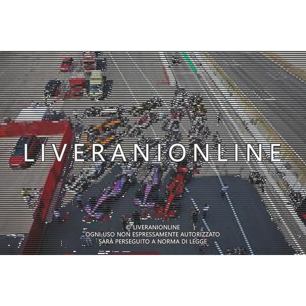 Cars in parc ferme. 16.08.2020. Formula 1 World Championship, Rd 6, Spanish Grand Prix, Barcelona, Spain, Race Day. - www.xpbimages.com, EMail: requests@xpbimages.com © Copyright: Filipe / XPB Images / AGENZIA ALDO LIVERANI SAS - ITALY ONLY EDITORIAL USE ONLY