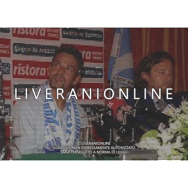 RETROSPETTIVA ROBERTO BAGGIO CALCIATORE NELLA FOTO ROBERTO BAGGIO 14-09-2000 ALLA PRESENTAZIONE A BRESCIA CON VITTORIO PETRONE AG ALDO LIVERANI SAS 