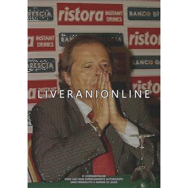 RETROSPETTIVA ROBERTO BAGGIO CALCIATORE NELLA FOTO GINO CORIONI PRESIDENTE BRESCIA CALCIO 14-09-2000 ALLA PRESENTAZIONE DEL NUOVO GIOCATORE ROBERTO BAGGIO AG ALDO LIVERANI SAS 