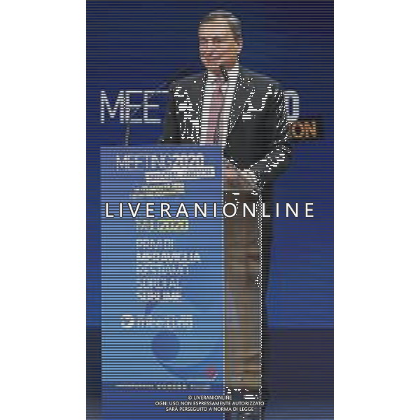 RIMINI 18/08/2020 Meeting per l\'amicizia fra i popoli 2020 - Edizione Speciale nel periodo del covid19 - nella foto: MARIO DRAGHI SUL PALCO ©Claudio Zamagni/Agenzia Aldo Liverani