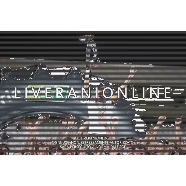 SPEZIA - FROSINONE RITORNO FINALE PLAYOFF SERIE B 20.08.2020 NELLA FOTO ESULTANZA E FESTEGGIAMENTI A FINE GARA DELLO SPEZIA PER LA PROMOZIONE IN SERIE A ©SANTANDREA / AGENZIA ALDO LIVERANI SAS