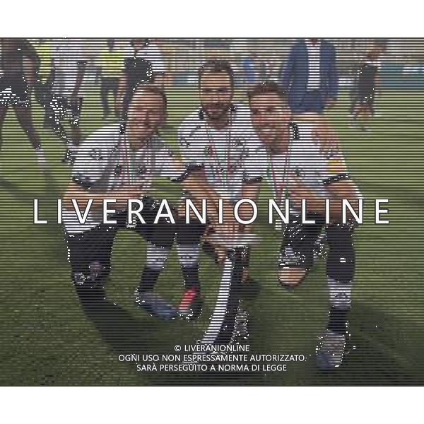 SPEZIA - FROSINONE RITORNO FINALE PLAYOFF SERIE B 20.08.2020 NELLA FOTO ESULTANZA E FESTEGGIAMENTI A FINE GARA DELLO SPEZIA PER LA PROMOZIONE IN SERIE A ©SANTANDREA / AGENZIA ALDO LIVERANI SAS
