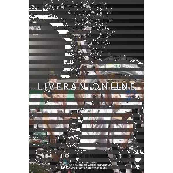 SPEZIA - FROSINONE RITORNO FINALE PLAYOFF SERIE B 20.08.2020 NELLA FOTO ESULTANZA E FESTEGGIAMENTI A FINE GARA DELLO SPEZIA PER LA PROMOZIONE IN SERIE A ©SANTANDREA / AGENZIA ALDO LIVERANI SAS