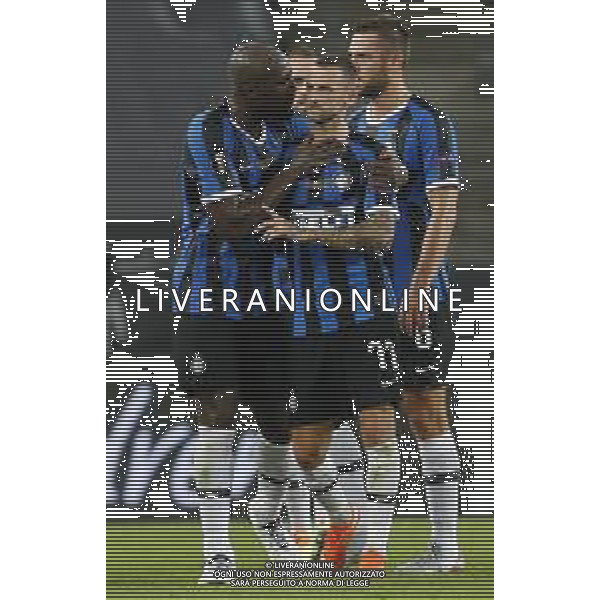 UEFA - FINALE EUROPA LEAGUE Germania 21/08/2020 Siviglia - Inter nella foto: Lukaku Rumelu (f.c.Internazionale) Brozovic Marcelo (f.c.Internazionale) ©Claudio Zamagni/Agenzia Aldo Liverani Lukaku Rumelu (f.c.Internazionale) Brozovic Marcelo (f.c.Internazionale) during UEFA EUROPA LEAGUE Germany Final match between Siviglia and and F.C. Internazionale at Rhein Energie Stadium in Cologne on August 21 2020. photo credit by Claudio Zamagni/Aldo Liverani Photo Agency
