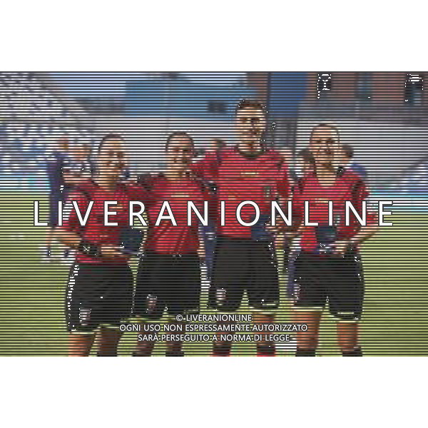 HELLAS VERONA - FIORENTINA COPPA ITALIA FINALE PRIMAVERA TIM CUP 2019/2020 REGGIO EMILIA MAPEI STADIUM 26.08.2020 NELLA FOTO GLI ARBITRI E TERNA ARBITRALE - Arbitro Maria Marotta, Primo Assistente Lucia Abruzzese e Secondo assistente Tiziana Trasciatti e Quarto ufficiale Michele Delrio ©SANTANDREA / AGENZIA ALDO LIVERANI SAS