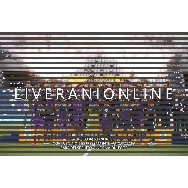 HELLAS VERONA - FIORENTINA COPPA ITALIA FINALE PRIMAVERA TIM CUP 2019/2020 REGGIO EMILIA MAPEI STADIUM 26.08.2020 NELLA FOTO ESULTANZA E FESTEGGIAMENTI A FINE GARA DEI GIOCATORI DELLA FIORENTINA VINCITORI DEL TROFEO ©SANTANDREA / AGENZIA ALDO LIVERANI SAS