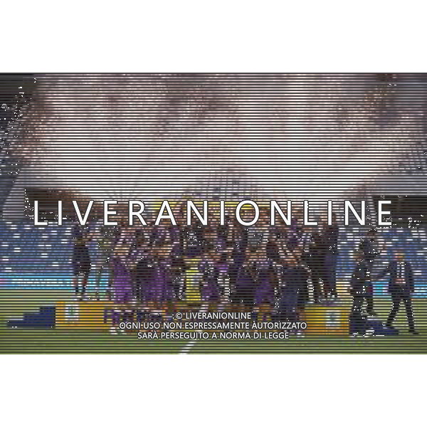 HELLAS VERONA - FIORENTINA COPPA ITALIA FINALE PRIMAVERA TIM CUP 2019/2020 REGGIO EMILIA MAPEI STADIUM 26.08.2020 NELLA FOTO ESULTANZA E FESTEGGIAMENTI A FINE GARA DEI GIOCATORI DELLA FIORENTINA VINCITORI DEL TROFEO ©SANTANDREA / AGENZIA ALDO LIVERANI SAS