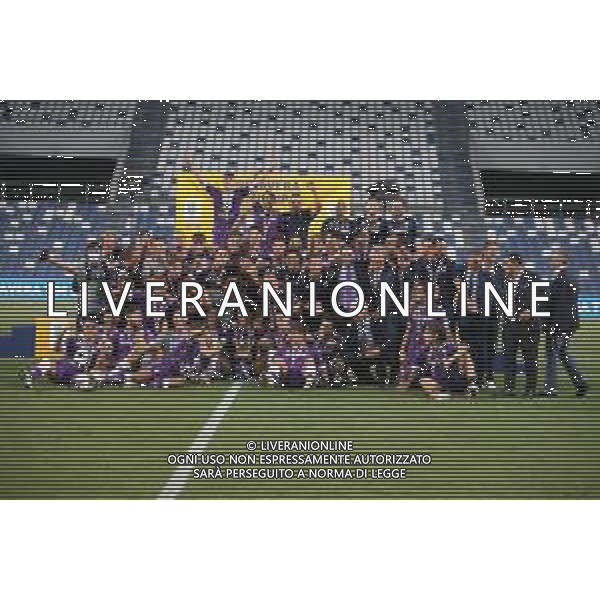 HELLAS VERONA - FIORENTINA COPPA ITALIA FINALE PRIMAVERA TIM CUP 2019/2020 REGGIO EMILIA MAPEI STADIUM 26.08.2020 NELLA FOTO ESULTANZA E FESTEGGIAMENTI A FINE GARA DEI GIOCATORI DELLA FIORENTINA VINCITORI DEL TROFEO ©SANTANDREA / AGENZIA ALDO LIVERANI SAS
