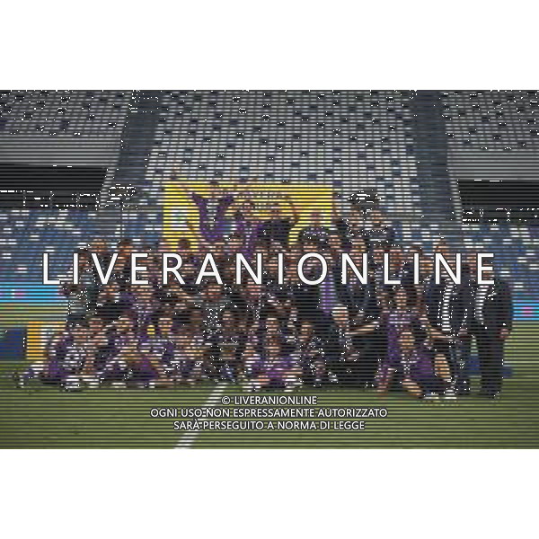 HELLAS VERONA - FIORENTINA COPPA ITALIA FINALE PRIMAVERA TIM CUP 2019/2020 REGGIO EMILIA MAPEI STADIUM 26.08.2020 NELLA FOTO ESULTANZA E FESTEGGIAMENTI A FINE GARA DEI GIOCATORI DELLA FIORENTINA VINCITORI DEL TROFEO ©SANTANDREA / AGENZIA ALDO LIVERANI SAS