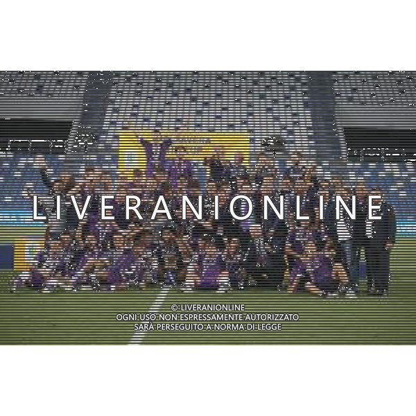 HELLAS VERONA - FIORENTINA COPPA ITALIA FINALE PRIMAVERA TIM CUP 2019/2020 REGGIO EMILIA MAPEI STADIUM 26.08.2020 NELLA FOTO ESULTANZA E FESTEGGIAMENTI A FINE GARA DEI GIOCATORI DELLA FIORENTINA VINCITORI DEL TROFEO ©SANTANDREA / AGENZIA ALDO LIVERANI SAS