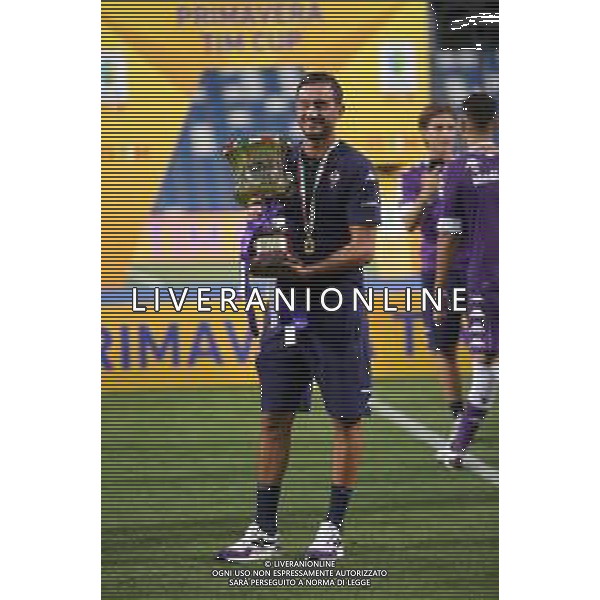HELLAS VERONA - FIORENTINA COPPA ITALIA FINALE PRIMAVERA TIM CUP 2019/2020 REGGIO EMILIA MAPEI STADIUM 26.08.2020 NELLA FOTO ESULTANZA E FESTEGGIAMENTI A FINE GARA DEI GIOCATORI DELLA FIORENTINA VINCITORI DEL TROFEO - Alberto Aquilani allenatore ©SANTANDREA / AGENZIA ALDO LIVERANI SAS