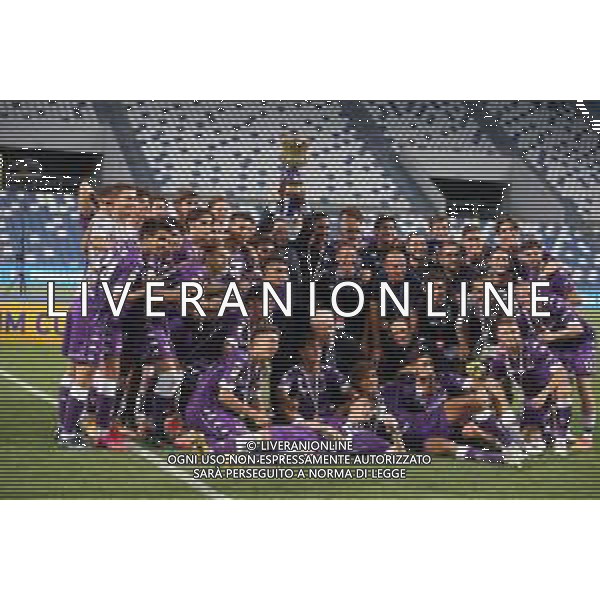 HELLAS VERONA - FIORENTINA COPPA ITALIA FINALE PRIMAVERA TIM CUP 2019/2020 REGGIO EMILIA MAPEI STADIUM 26.08.2020 NELLA FOTO ESULTANZA E FESTEGGIAMENTI A FINE GARA DEI GIOCATORI DELLA FIORENTINA VINCITORI DEL TROFEO ©SANTANDREA / AGENZIA ALDO LIVERANI SAS