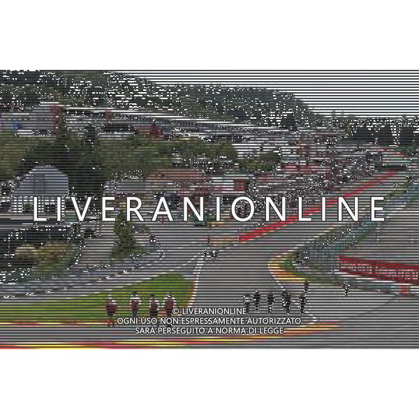 Antonio Giovinazzi (ITA) Alfa Romeo Racing walks the circuit with the team. 27.08.2020. Formula 1 World Championship, Rd 7, Belgian Grand Prix, Spa Francorchamps, Belgium, Preparation Day. - www.xpbimages.com, EMail: requests@xpbimages.com © Copyright: Moy / XPB Images / AGENZIA ALDO LIVERANI SAS - ITALY ONLY EDITORIAL USE ONLY