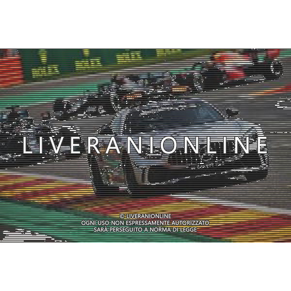 Lewis Hamilton (GBR) Mercedes AMG F1 W11 leads behind the FIA Safety Car. 30.08.2020. Formula 1 World Championship, Rd 7, Belgian Grand Prix, Spa Francorchamps, Belgium, Race Day. - www.xpbimages.com, EMail: requests@xpbimages.com © Copyright: Batchelor / XPB Images/ AGENZIA ALDO LIVERANI SAS - ITALY ONLY EDITORIAL USE ONLY