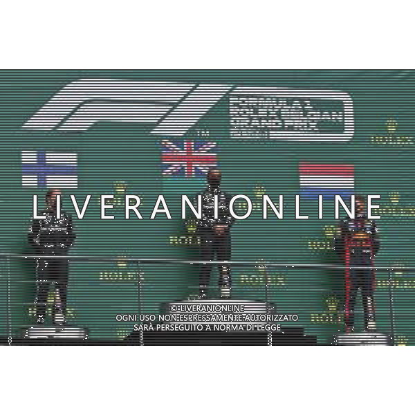 The podium (L to R): Valtteri Bottas (FIN) Mercedes AMG F1, second; Lewis Hamilton (GBR) Mercedes AMG F1, race winner; Max Verstappen (NLD) Red Bull Racing, third. 30.08.2020. Formula 1 World Championship, Rd 7, Belgian Grand Prix, Spa Francorchamps, Belgium, Race Day. - www.xpbimages.com, EMail: requests@xpbimages.com © Copyright: Batchelor / XPB Images/ AGENZIA ALDO LIVERANI SAS - ITALY ONLY EDITORIAL USE ONLY