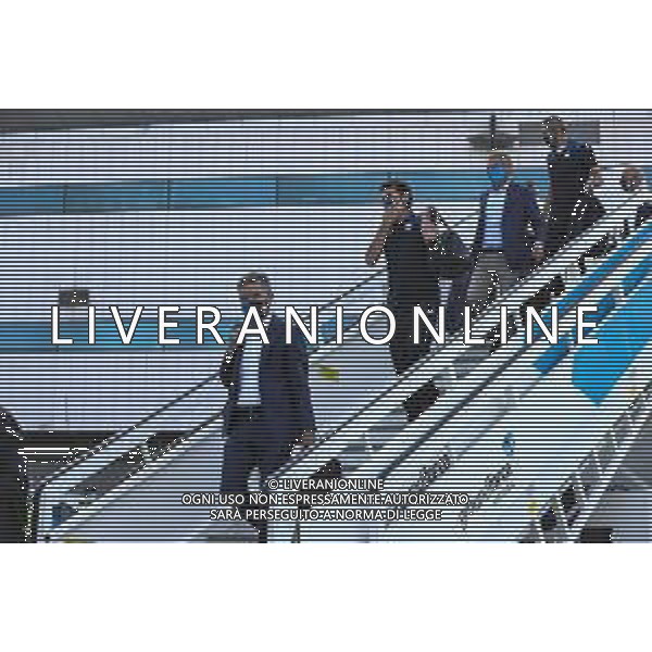 LISBON, PORTUGAL - AUGUST 10: Atalanta team staff arrive in Lisbon for the Champions League Quarter Finals at Humberto Delgado Airport on August 10, 2020 in Lisbon, Portugal. (Photo by Carlos Rodrigues - UEFA/UEFA via Getty Images) AG ALDO LIVERANI SAS