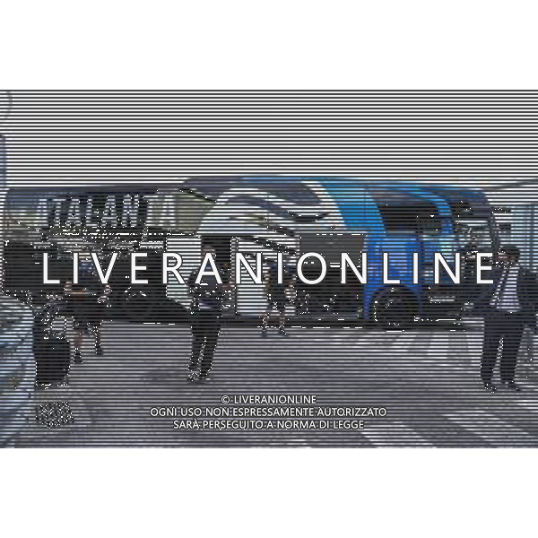 LISBON, PORTUGAL - AUGUST 10: Atalanta team arrives in Lisbon for the Champions League Quarter Finals at Humberto Delgado Airport on August 10, 2020 in Lisbon, Portugal. (Photo by Carlos Rodrigues - UEFA/UEFA via Getty Images) AG ALDO LIVERANI SAS