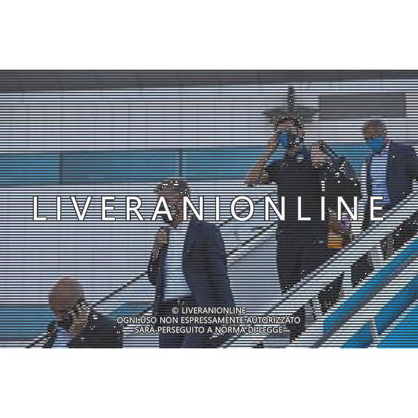 LISBON, PORTUGAL - AUGUST 10: Atalanta team staff arrive in Lisbon for the Champions League Quarter Finals at Humberto Delgado Airport on August 10, 2020 in Lisbon, Portugal. (Photo by Carlos Rodrigues - UEFA/UEFA via Getty Images) AG ALDO LIVERANI SAS