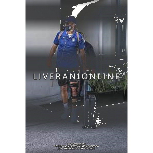 LISBON, PORTUGAL - AUGUST 10: Atalanta BC goalkeeper Pierluigi Gollini arrives in Lisbon with the Atalanta team for the Champions League Quarter Finals at Humberto Delgado Airport on August 10, 2020 in Lisbon, Portugal. (Photo by Carlos Rodrigues - UEFA/UEFA via Getty Images) AG ALDO LIVERANI SAS