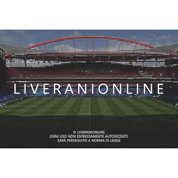 LISBON, PORTUGAL - AUGUST 11: A general view inside the stadium prior to the Atalanta walk around ahead of the UEFA Champions League Quarter Final match between Atalanta and PSG at Estadio do Sport Lisboa e Benfica on August 11, 2020 in Lisbon, Portugal. (Photo by Michael Regan - UEFA/UEFA via Getty Images) AG ALDO LIVERANI SAS